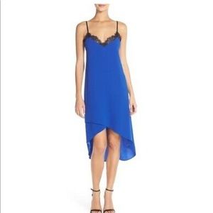 BCBG Blue Hi-Low Lace Dress Size Large